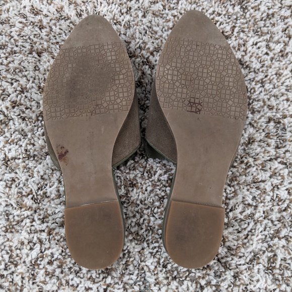 Olive Suede Mules - Picture 6 of 6